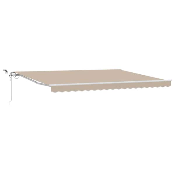 vidaXL Kokkuvolditav varikatus Beež 450 &times; 350 cm Pol&uuml;ester