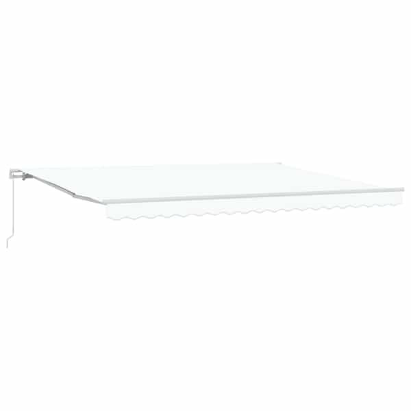 vidaXL Kokkuvolditav varikatus Valge 450 x 350 x 165 cm