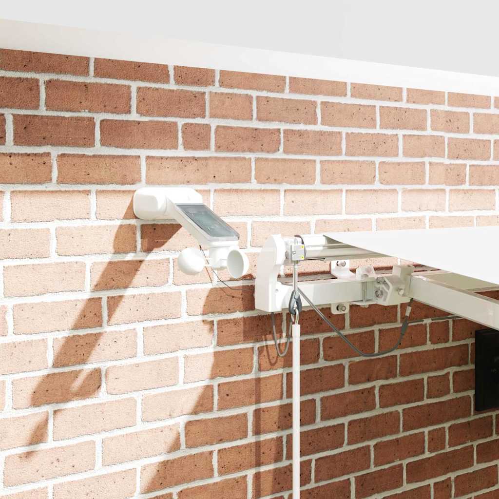 Inklapbaar Zonnescherm Wit 450 × 350 cm Polyester en Metaal image 4