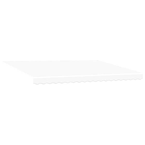 vidaXL Kokkuvolditav varikatus Valge 450 &times; 350 cm Kangas ja alumiinium