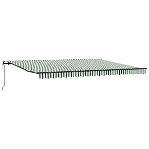 vidaXL Kokkuvolditav varikatus Roheline ja Valge 450 &times; 350 cm