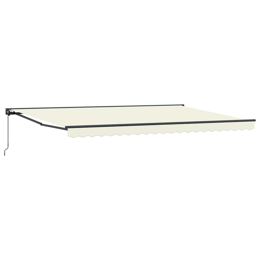 Izvelkams jumtiņš Krēmkrāsa 500 × 300 cm Poliesters un metāls