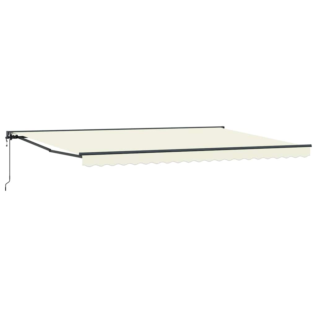 Izvelkams jumtiņš Krēmkrāsa 500 × 300 cm Poliesters un metāls