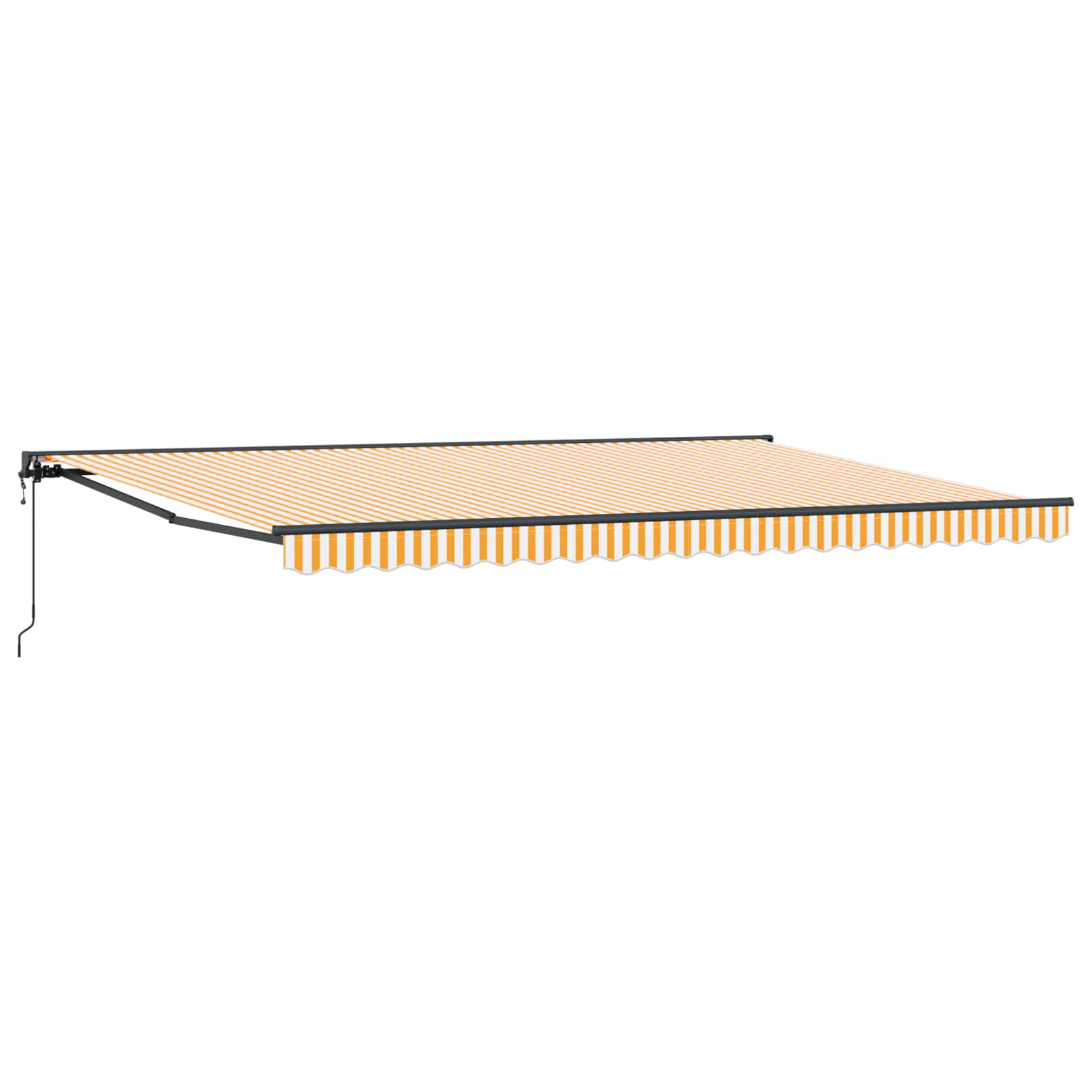 Käigukohandatav varikatus Kollane ja Valge 500 × 300 cm 1 Kõik vajalik sinu aeda ja koju! Käigukohandatav varikatus Kollane ja Valge 500 × 300 cm