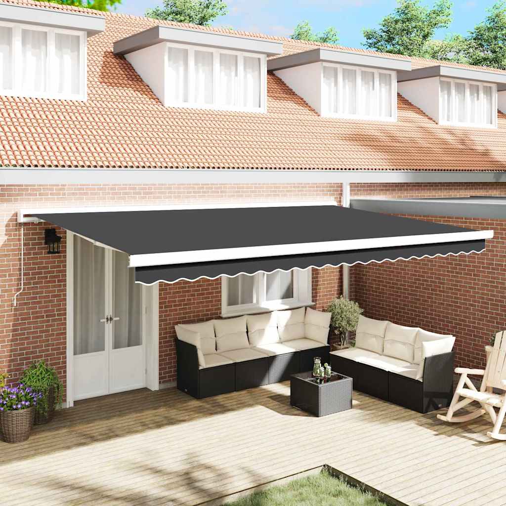 vidaXL Cortina Retractabilă Antracit 500 × 300 cm
