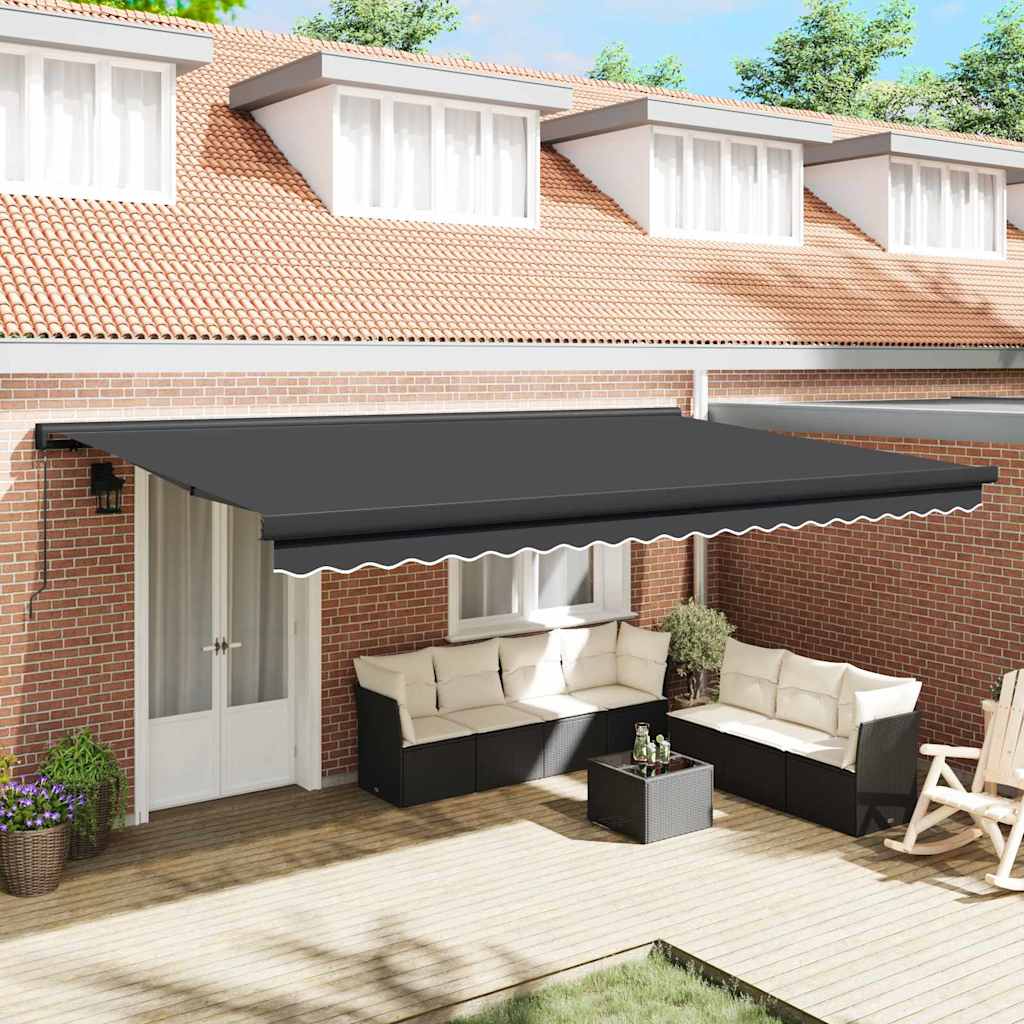 vidaXL Cortina Retractabilă Antracit 500 × 300 cm
