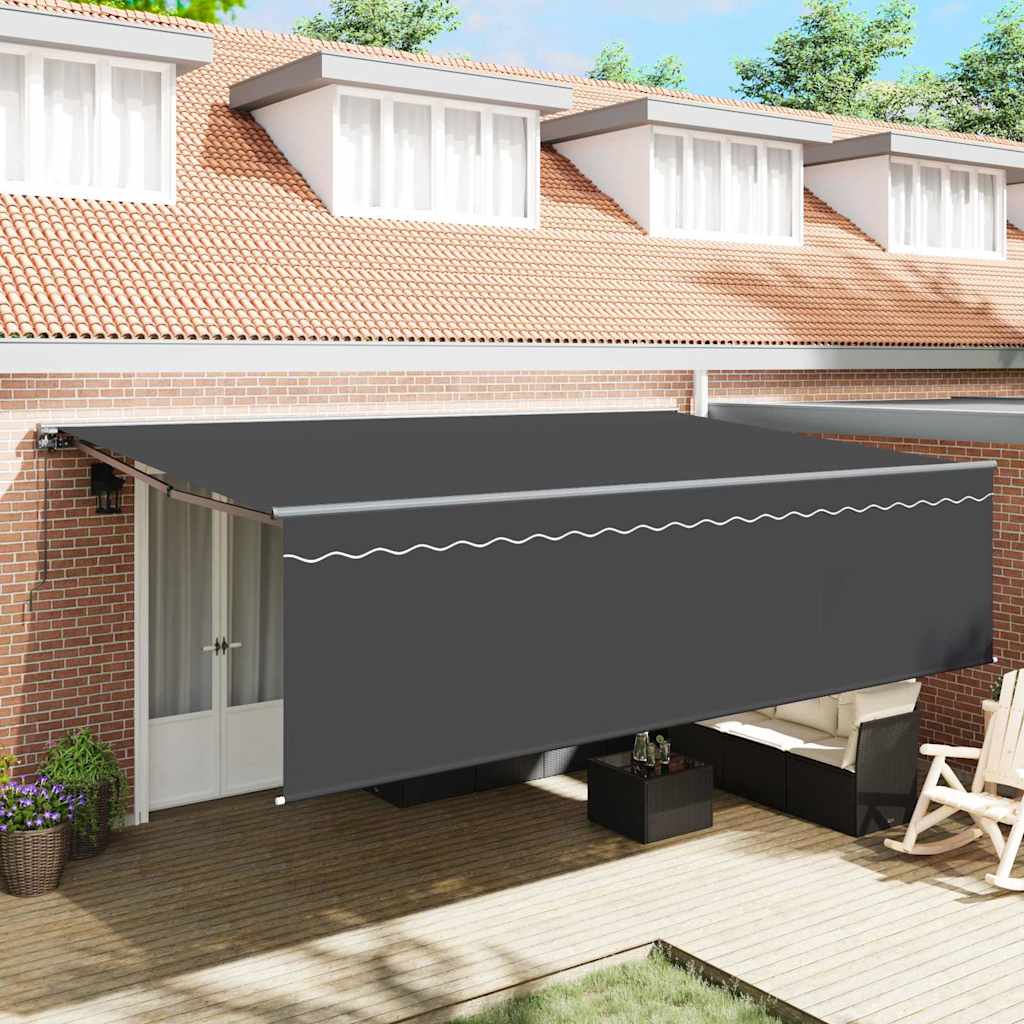 Inklapbaar Zonnescherm Antraciet Grijs 500 × 300 cm