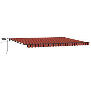 vidaXL Kokkuvolditav varikatus oranž ja pruun 500 &times; 300 cm