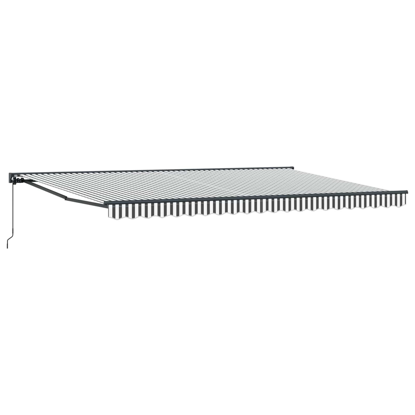 vidaXL Cortina Retractabilă Manual Antracit și Alb 500 × 300 cm