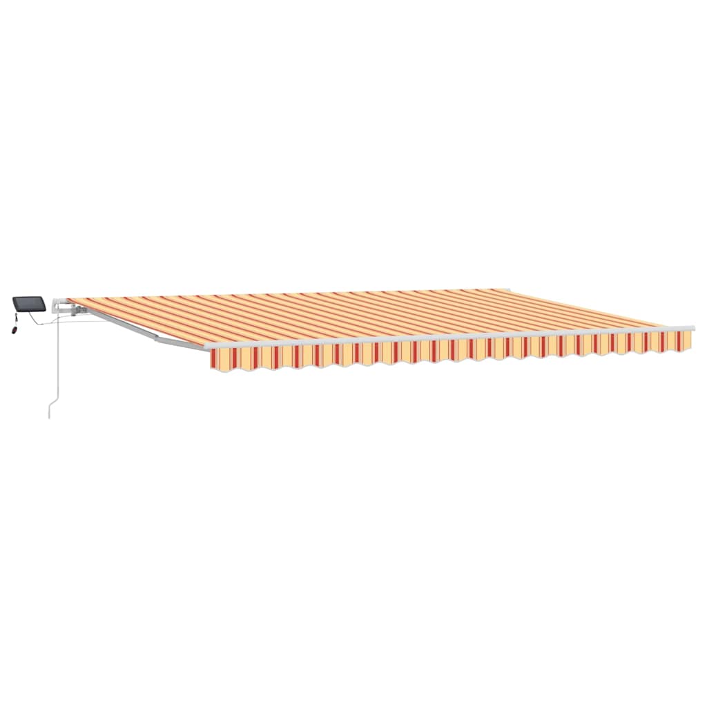 Sisäänvedettävä markiisi Keltainen ja oranssi 500 × 300 cm