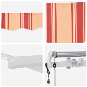 Retraktilna tenda Rumena in oranžna 500 × 300 cm blago - slika 8