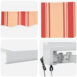 Markýza Žlutá a oranžová 500 x 300 x 165 cm Polyester a hliník - obrázek 8