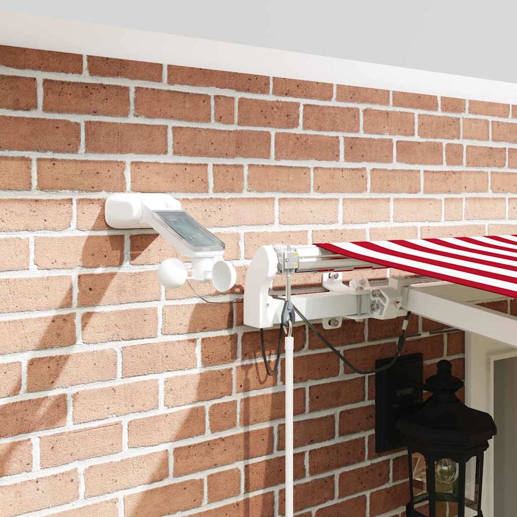 Inklapbaar Zonnescherm Rood en Wit 500 × 300 cm image 4