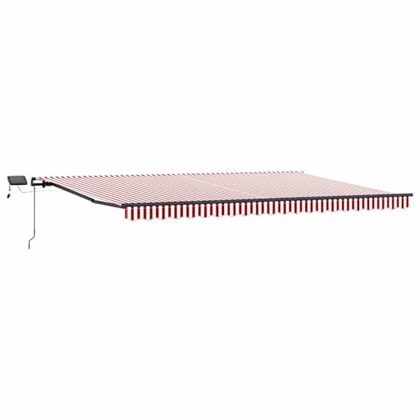 vidaXL Kokkuvolditav varikatus Punane ja valge 500 &times; 300 cm