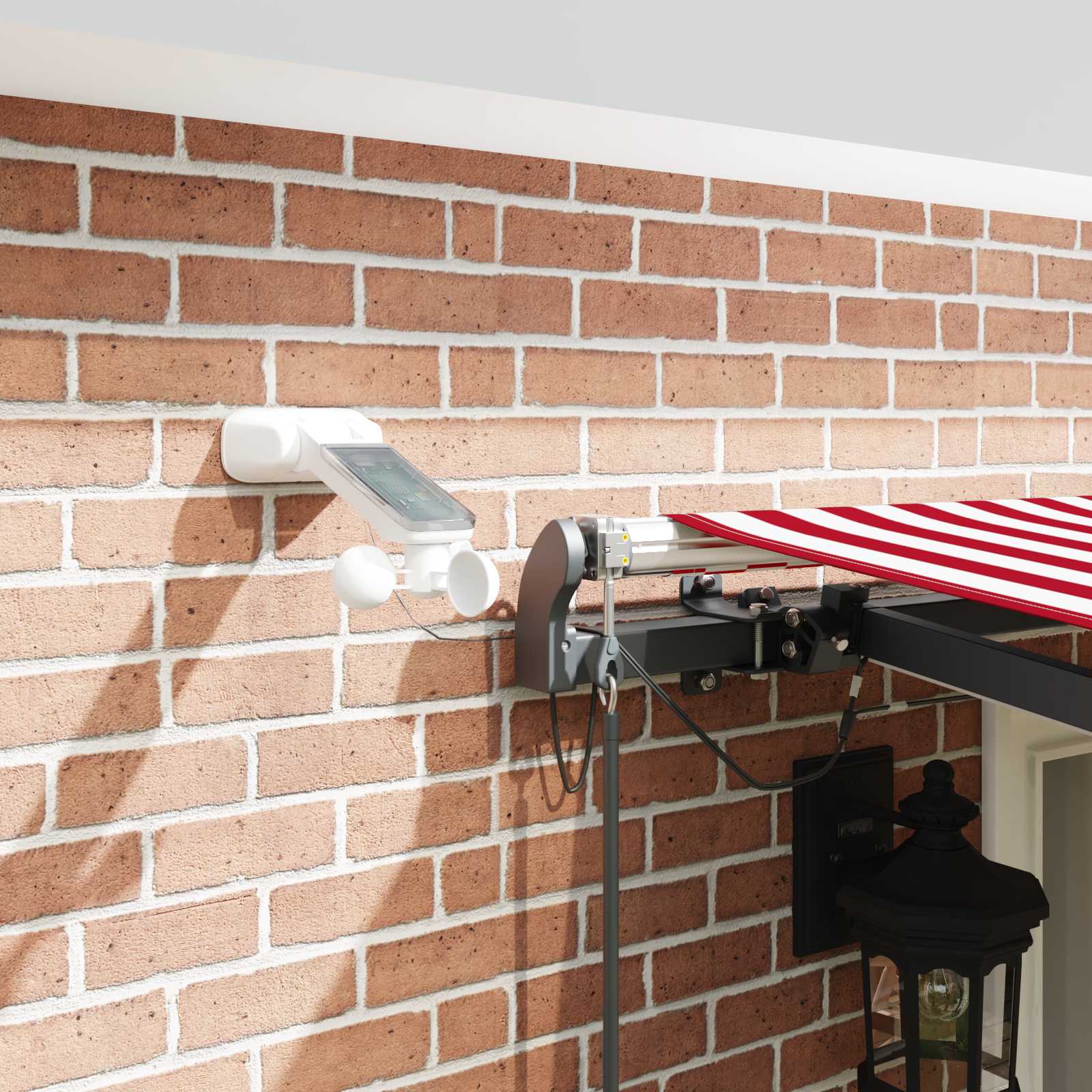 Luifeldoek met Rood en Wit 500 × 300 cm Polyester image 4