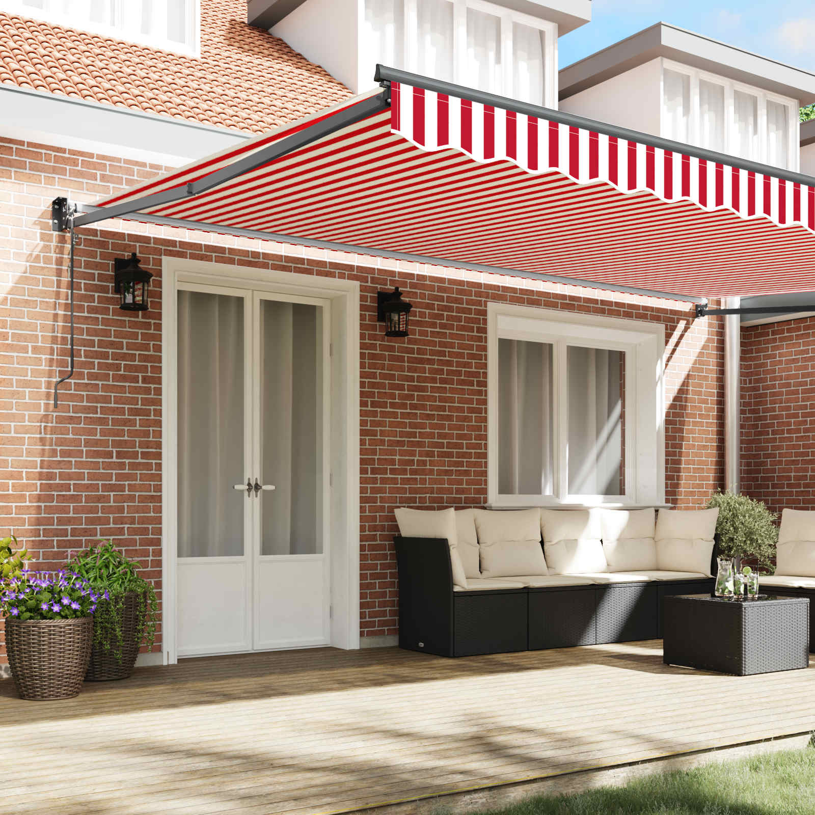 Markies Rood en Wit 500 x 300 x 165 cm Polyester en Metaal image 3