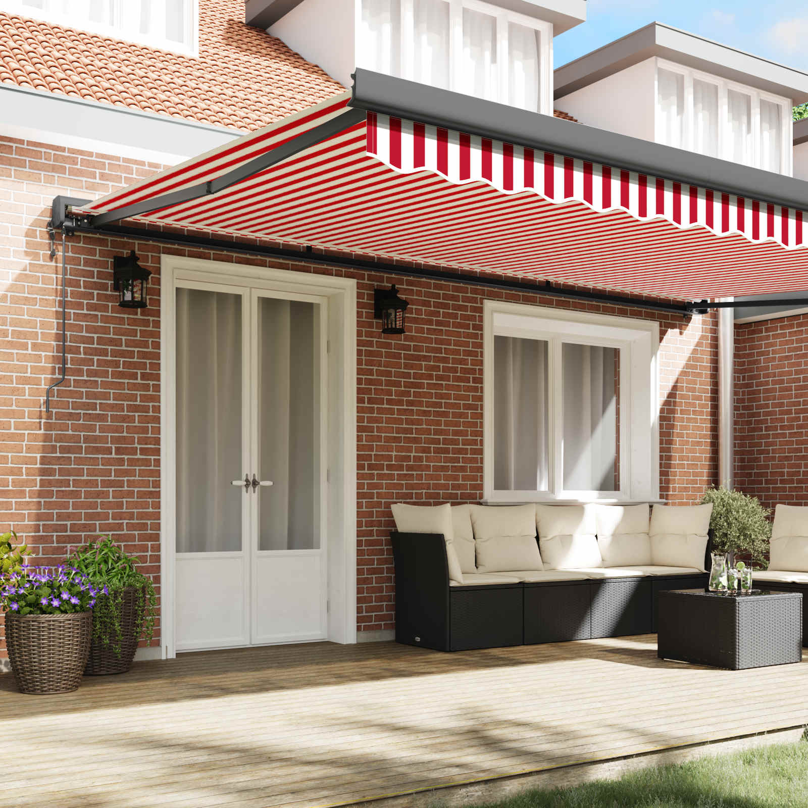 Markies Rood en Wit 500 x 300 x 165 cm Polyester en Aluminium image 3