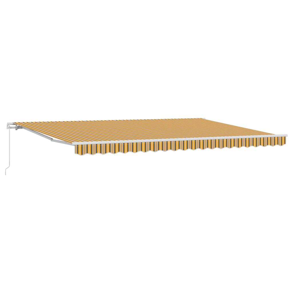 Manuaalinen sisäänvedettävä markiisi monivärisellä raidalla 500×300 cm