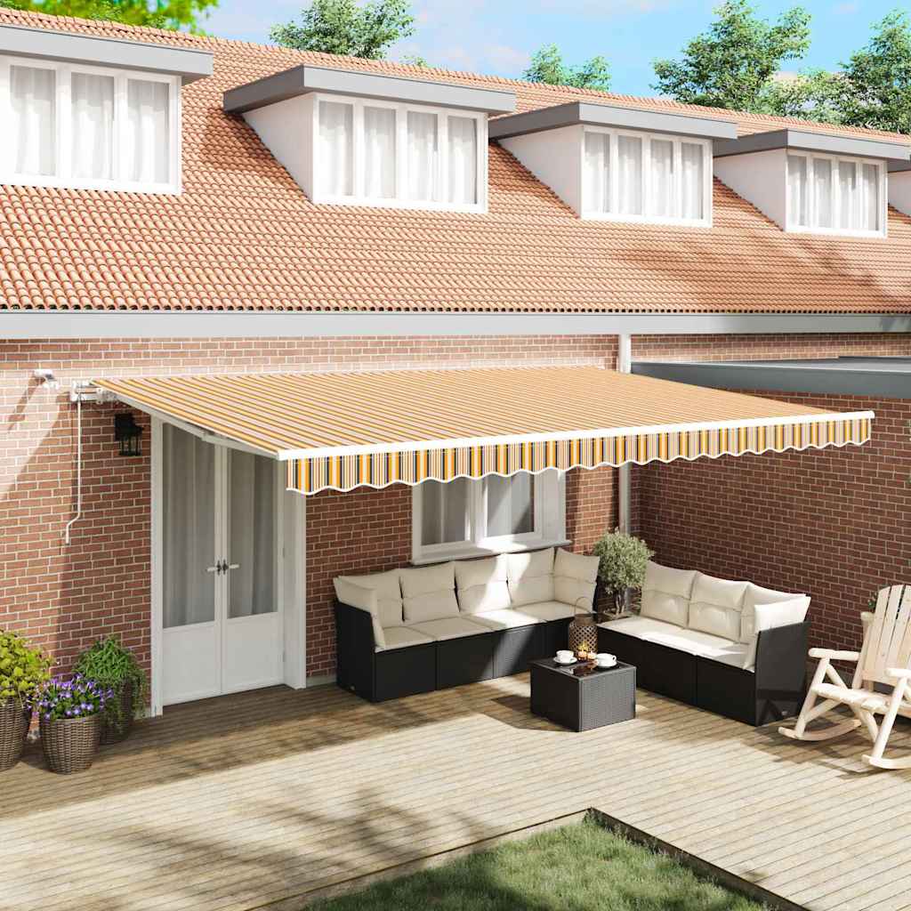 Automaatne sissetõmmatav varikatus LED multivärvilise triibuga 500x300 cm