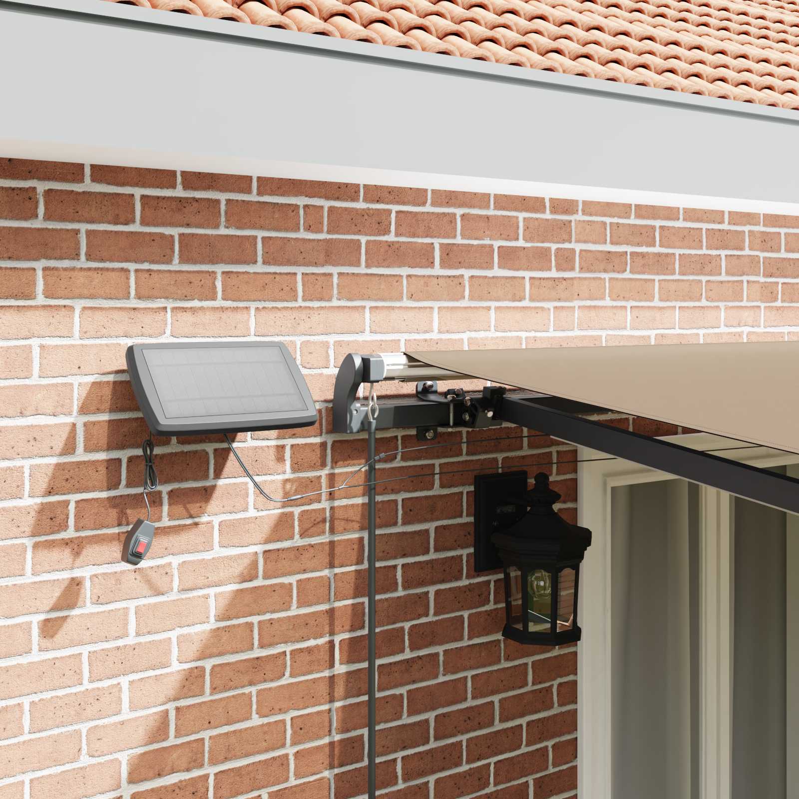 Inklapbaar Zonnescherm Beige 500 ×300 cm Stof image 4