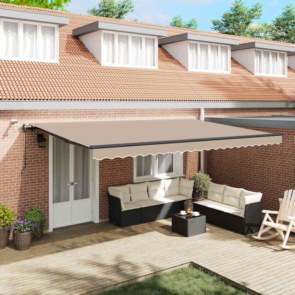 vidaXL Cortina Retractabilă with Bej 500 × 300 cm țesătură