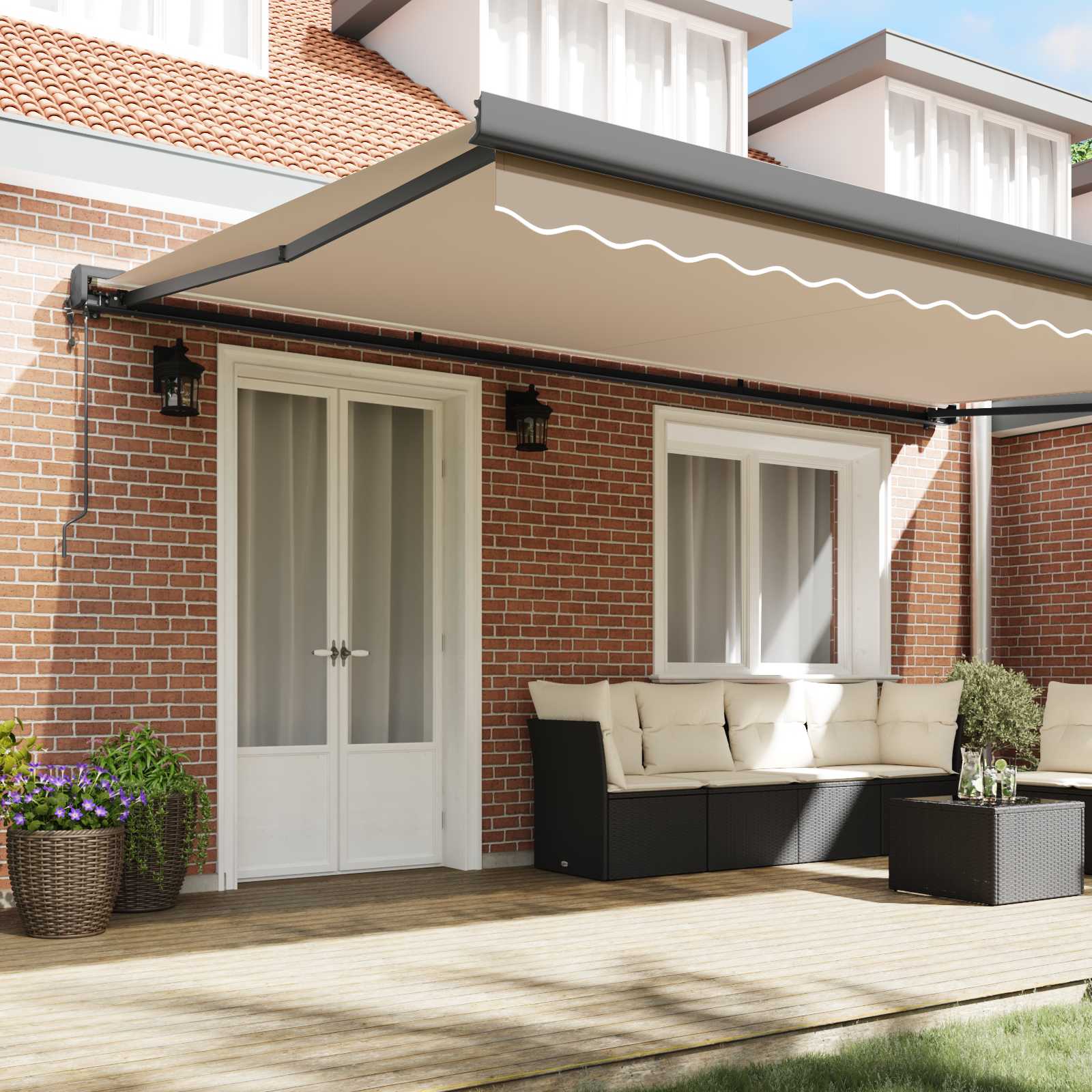 Markies Beige 500 × 300 cm Polyester en Aluminium image 3