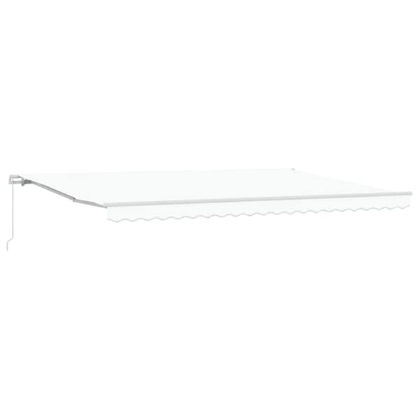 vidaXL Kokkuvolditav varikatus Valge 500 x 300 x 165 cm