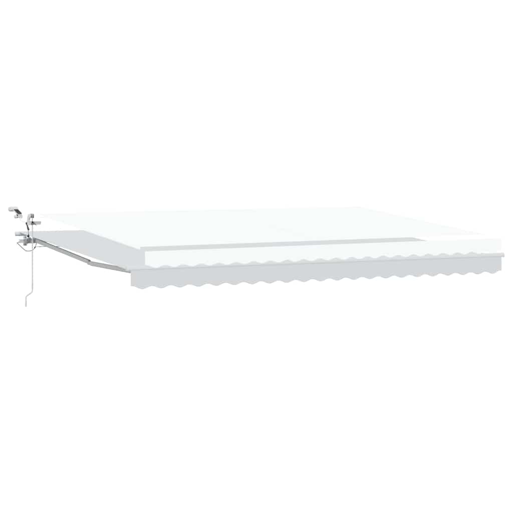 Automaattinen Sisäänvedettävä Markiisi LED:llä Valkoinen 500×300 cm