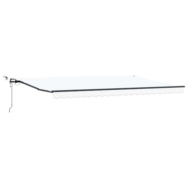 vidaXL Kokkuvolditav varikatus Valge 500 &times; 300 cm Pol&uuml;ester