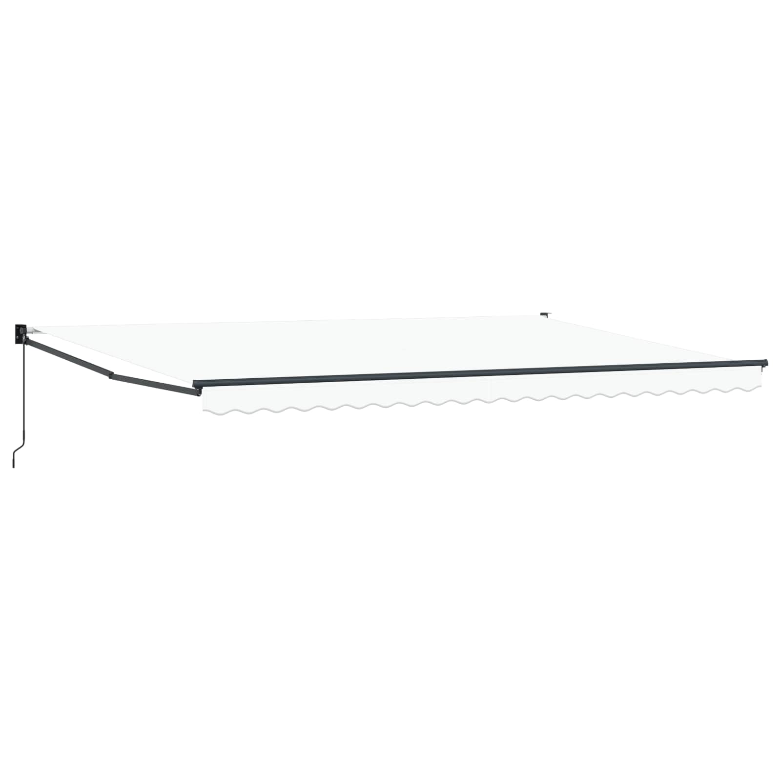 VidaXL Zonnescherm Wit 500 × 300 Cm Polyester En Metaal