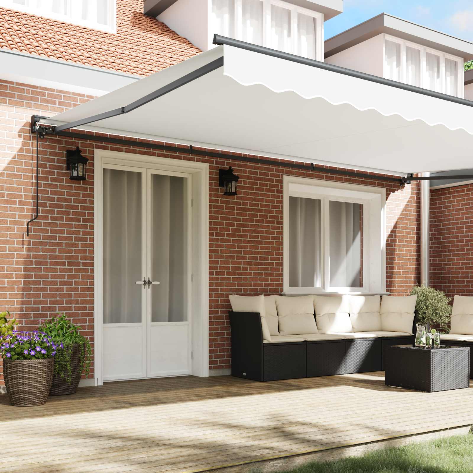 Zijde Frame Wit 500 × 300 cm Polyester met PU-coating image 3