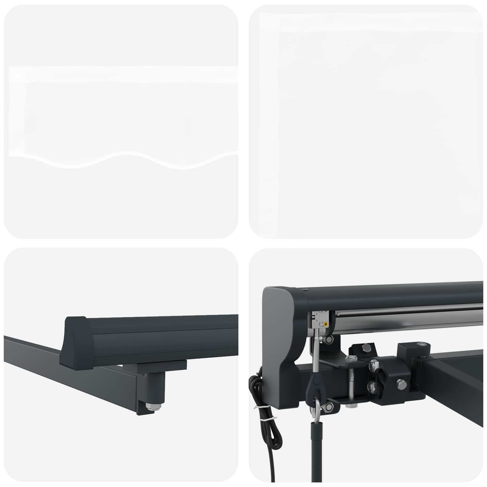 Zijde Frame Wit 500 × 300 cm Polyester met PU-coating image 8