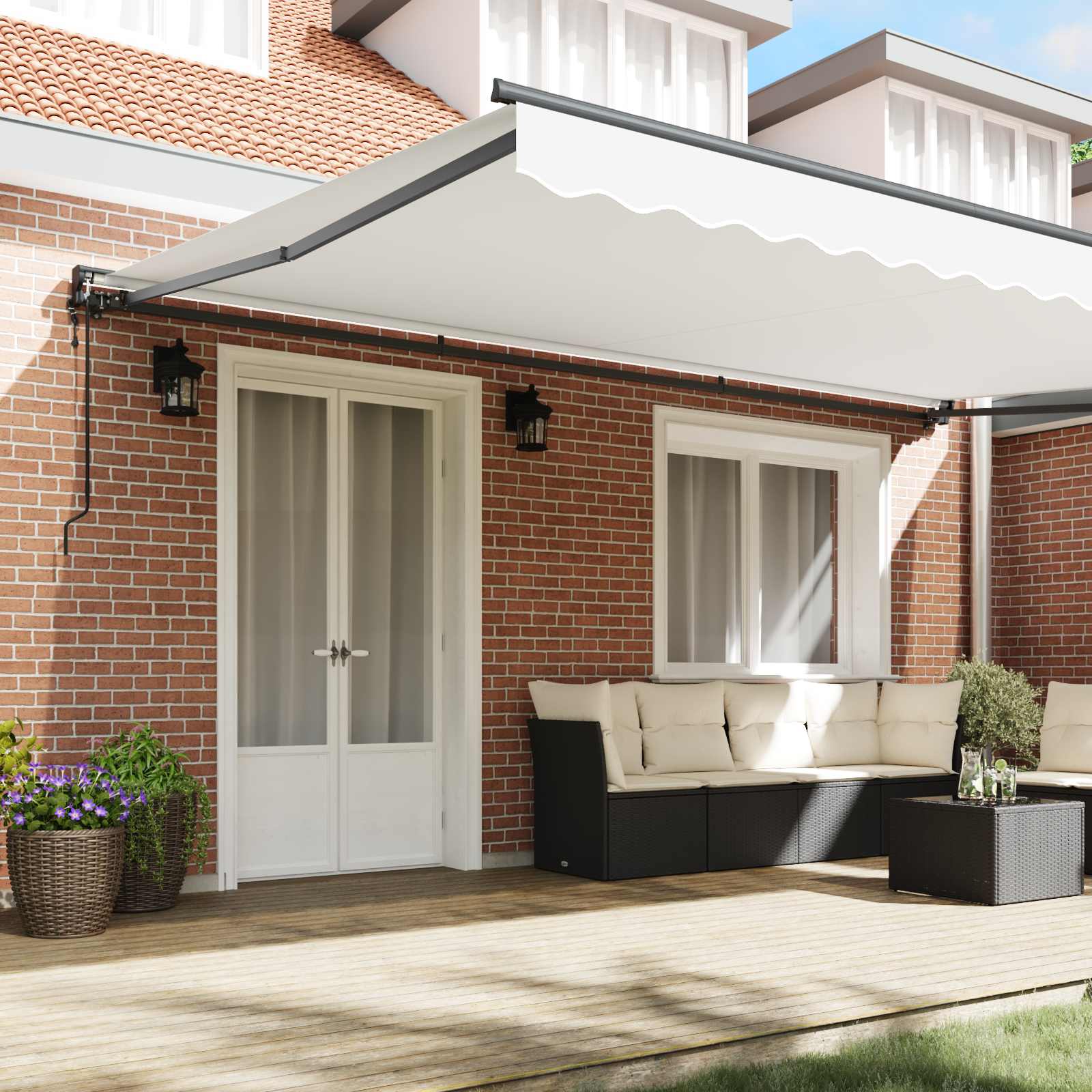 Zijde Frame Wit 500 × 300 cm Polyester met PU-coating image 3