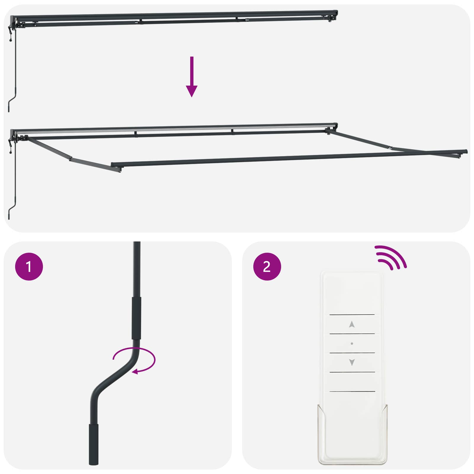 Zijde Frame Wit 500 × 300 cm Polyester met PU-coating image 9