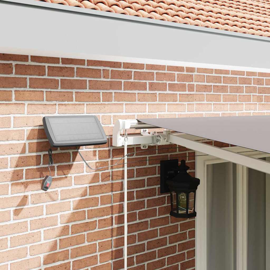 Inklapbaar Zonnescherm Lichtgrijs 500 × 300 cm Stof en Staal image 4