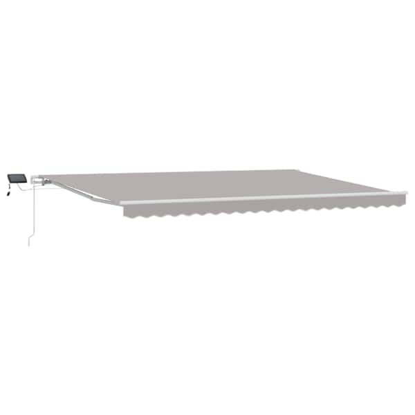 vidaXL Kokkuvolditav varikatus Helehall 500 &times; 300 cm