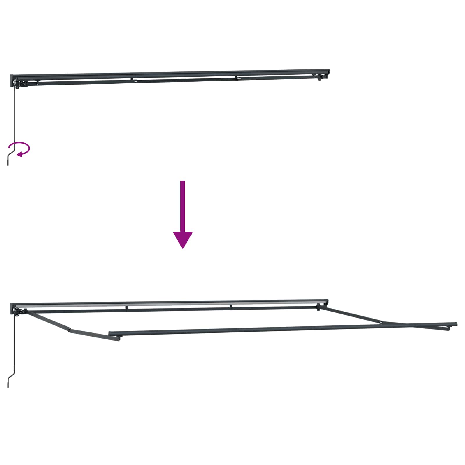 Zijde Frame Lichtgrijs 500 × 300 cm Polyester met PU-coating image 9