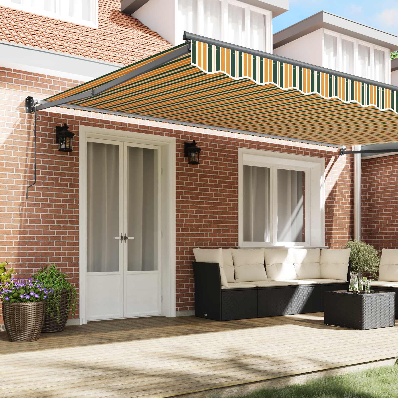 Inklapbaar Zonnescherm Multikleur 500 × 300 cm image 3