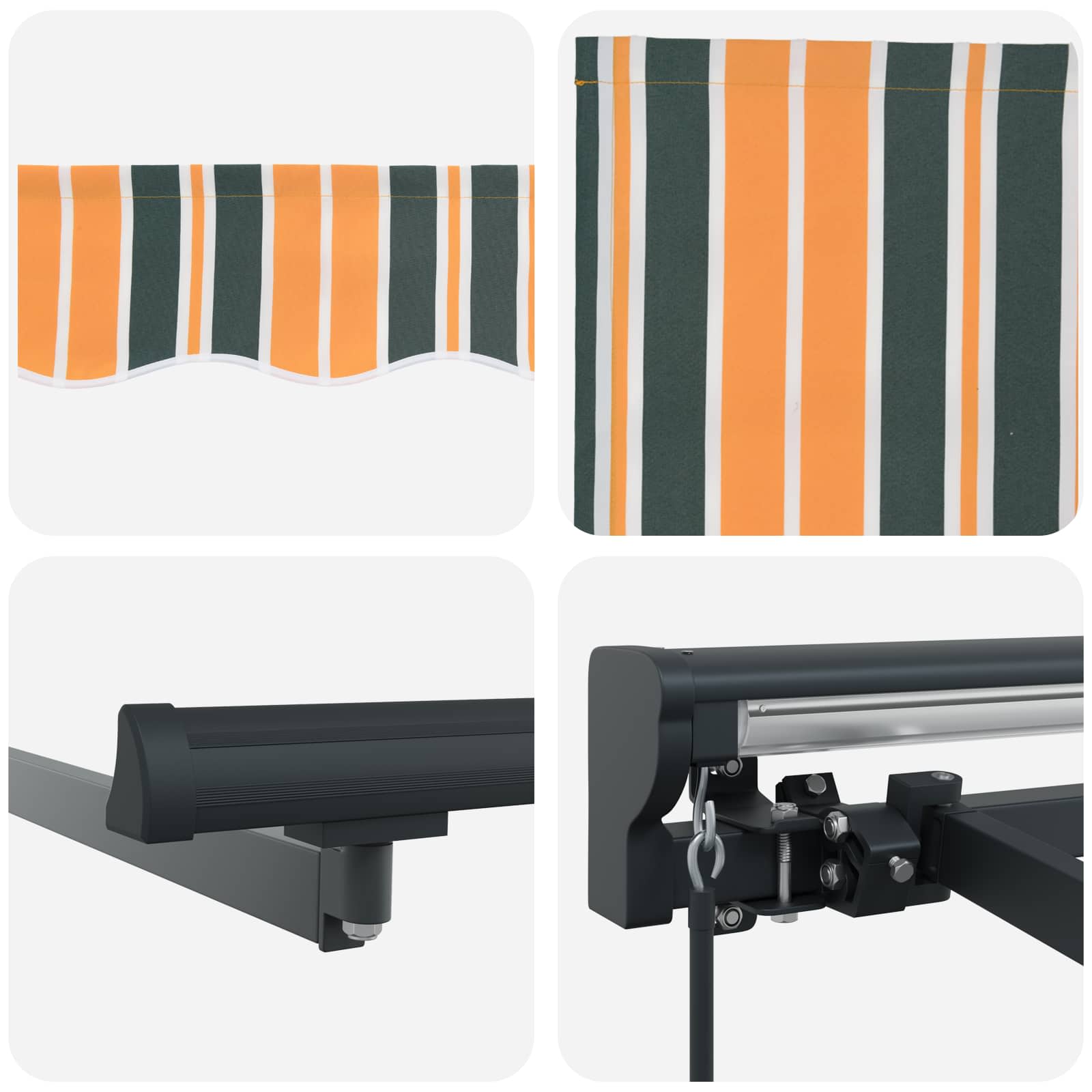 Zijde Frame Groen en Geel 500 × 300 cm Polyester met PU-coating image 8