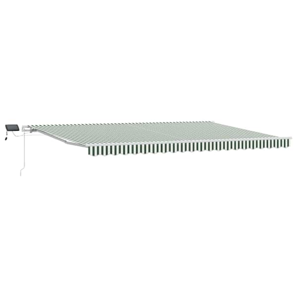vidaXL Kokkuvolditav varikatus Roheline ja Valge 500 &times; 300 cm
