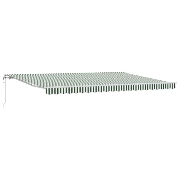vidaXL Kokkuvolditav varikatus Roheline ja Valge 500 &times; 300 cm
