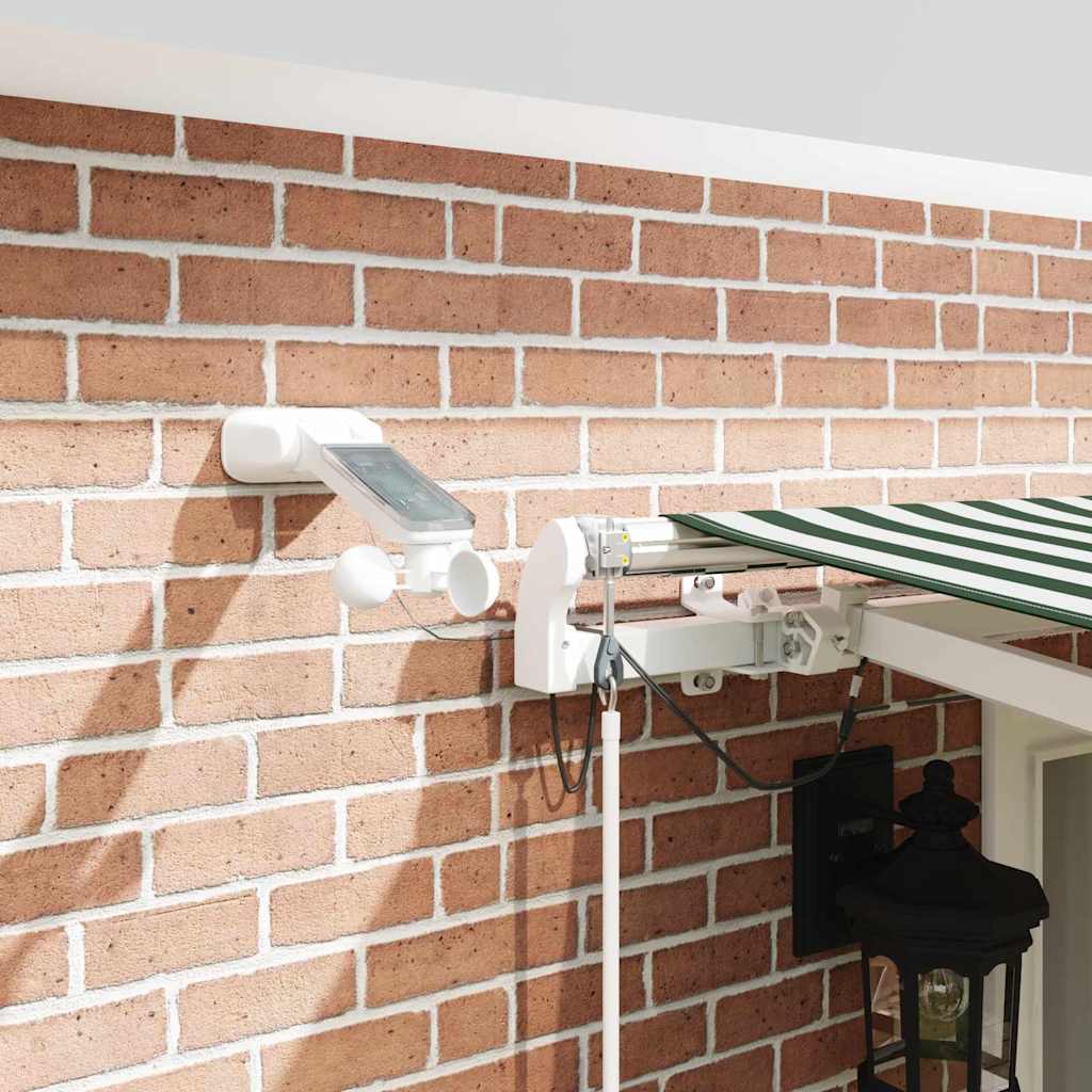 Inklapbaar Zonnescherm Groen en Wit 500 × 300 cm image 4