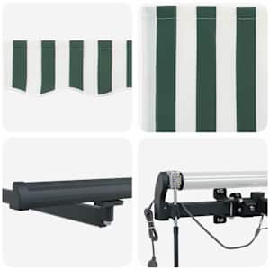 Stahovací markýza Zelená a bílá 500 × 300 cm Polyester - obrázek 10