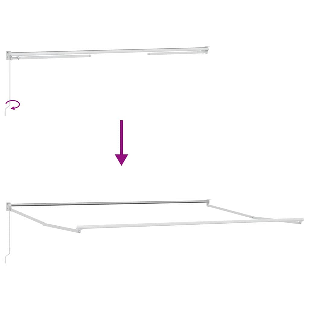 vidaXL Einziehbare Markise Grün und Weiß 500 x 300 cm – Bild 9