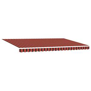 Stahovací markýza oranžová a hnědá 500 × 350 cm Látka a hliník - obrázek 5
