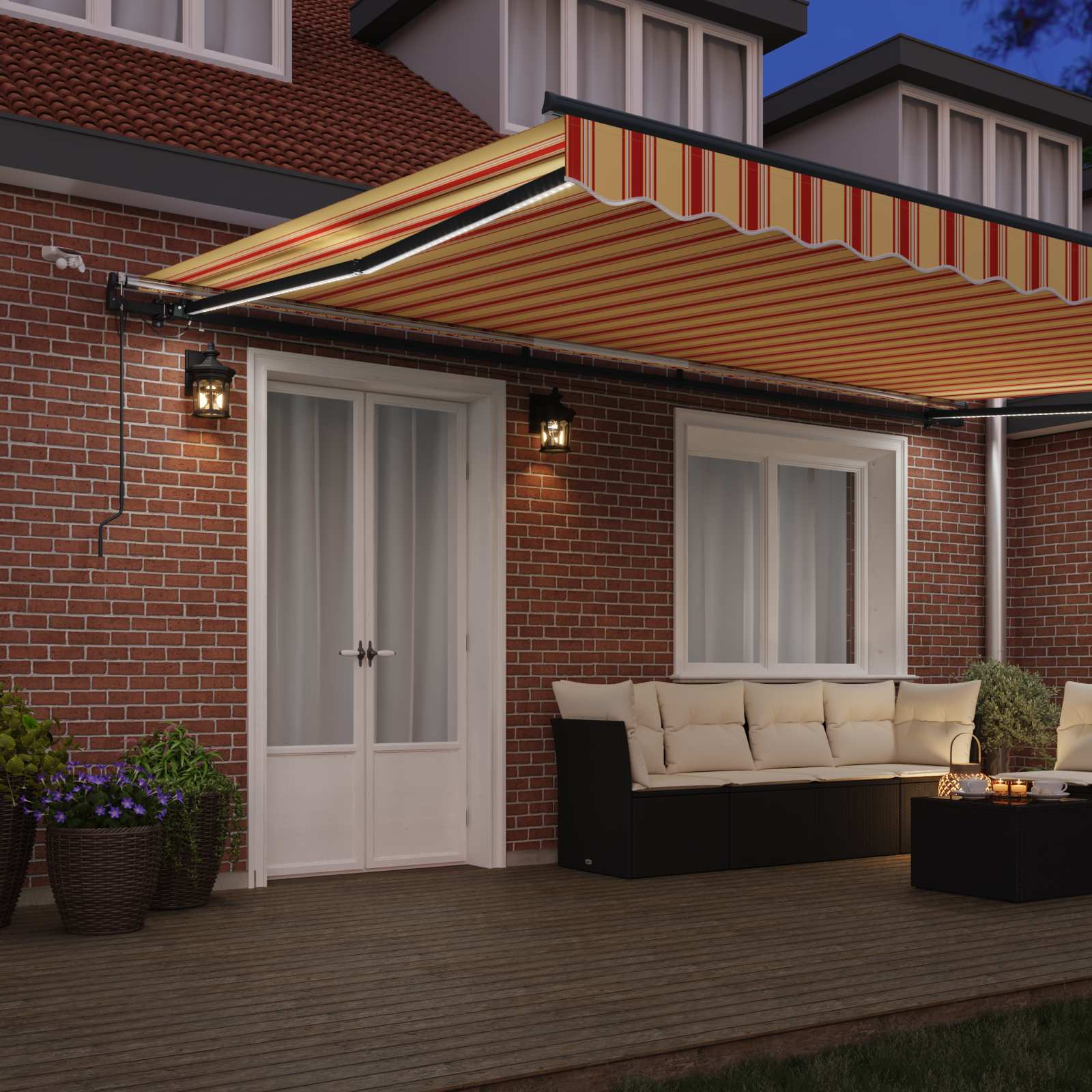 Luifeldoek met Geel en Oranje 500 × 350 cm Polyester image 3