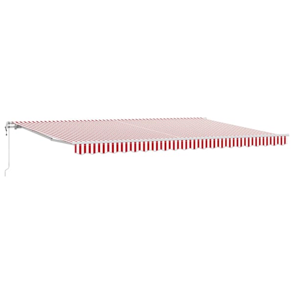 vidaXL Kokkuvolditav varikatus Punane ja valge 500 &times; 350 cm