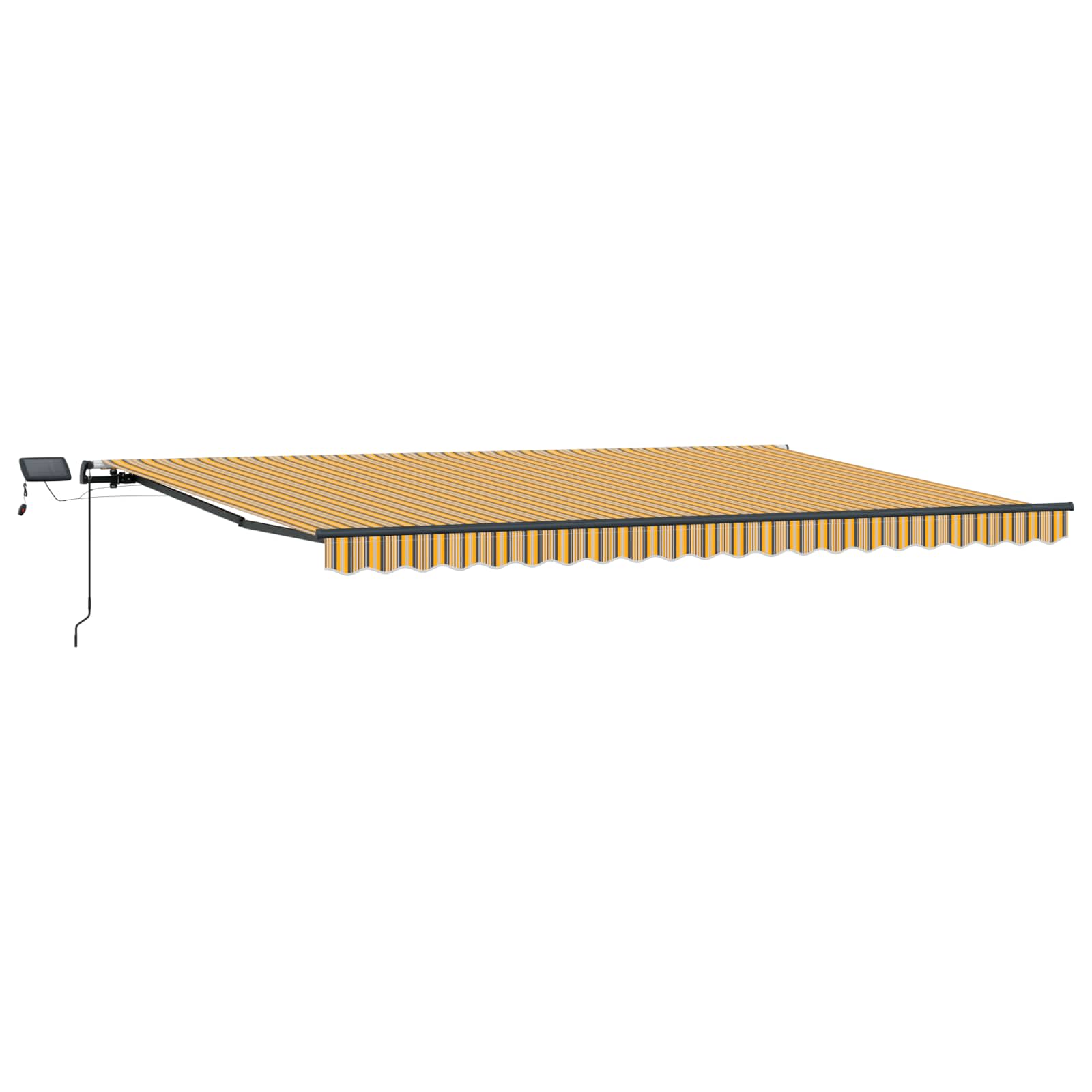 Uitschuifbare luifel Meerkleurig 500 × 350 cm Stof en Aluminium image 2