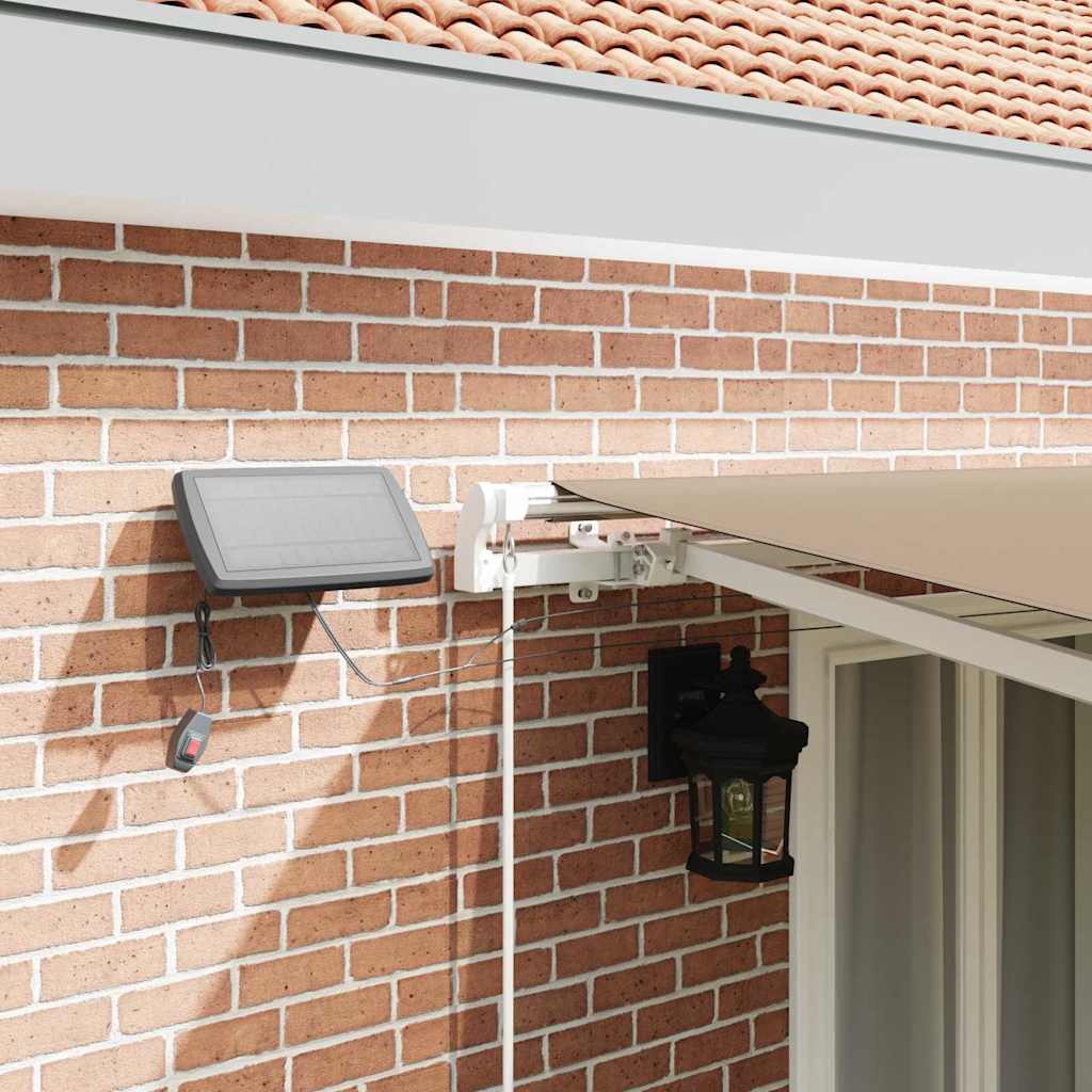 Inklapbaar Zonnescherm Beige 500 × 350 cm Stof en Staal image 4