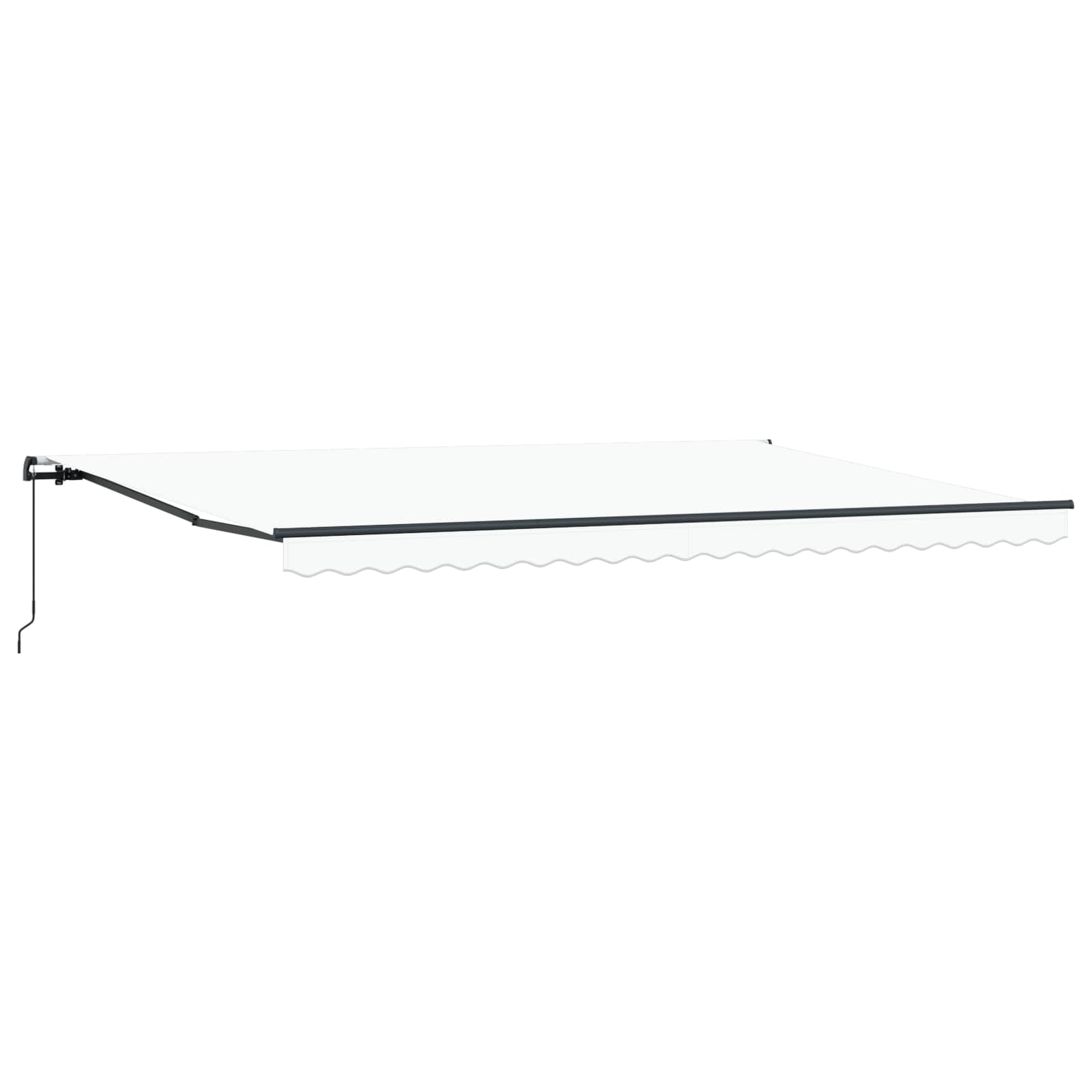 vidaXL Sklopná markíza Biela 500 × 350 cm Polyester a hliník
